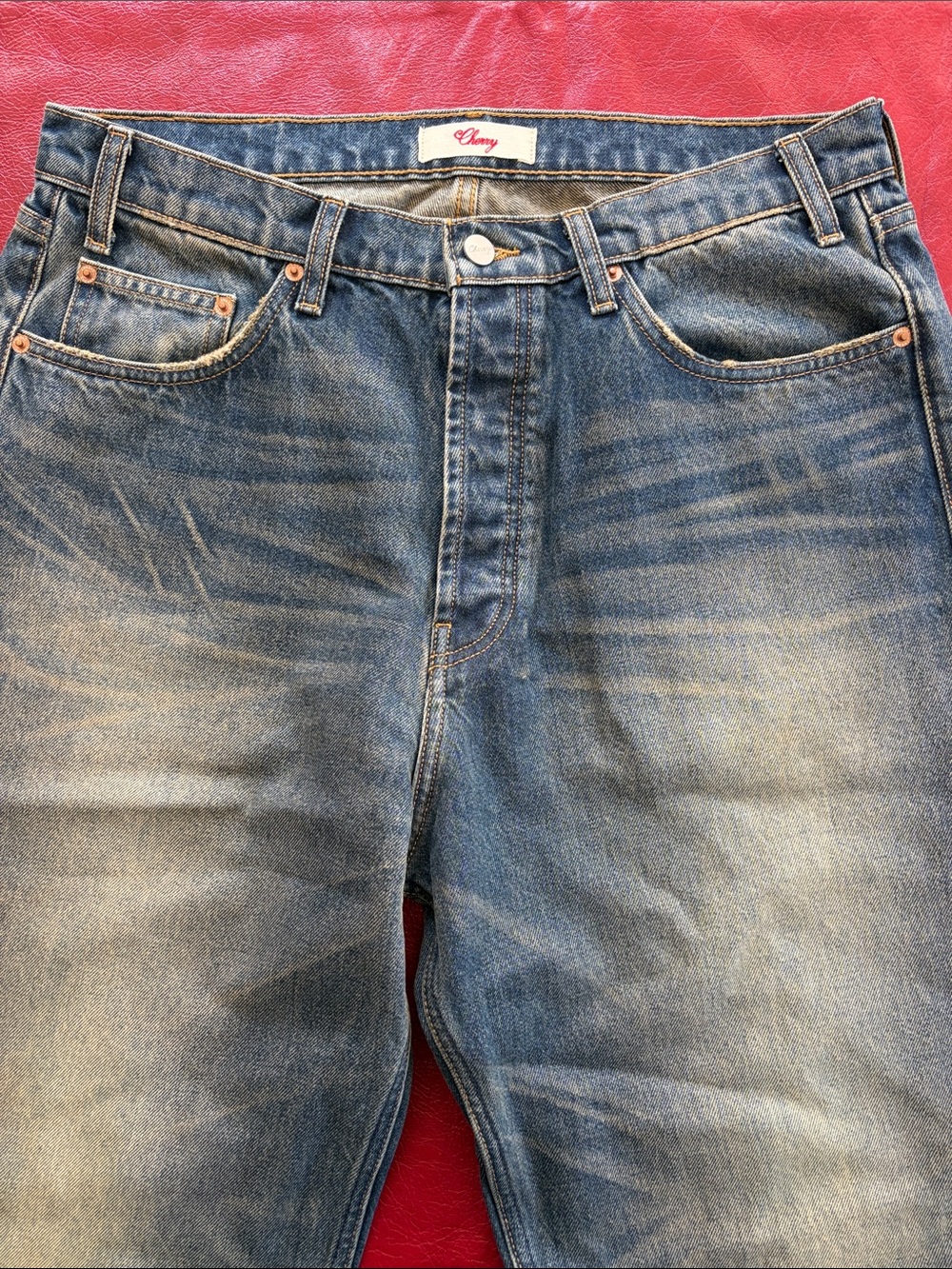 Cherry LA wide 5-pocket jeans